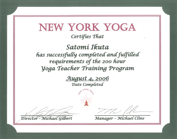 yoga certification online