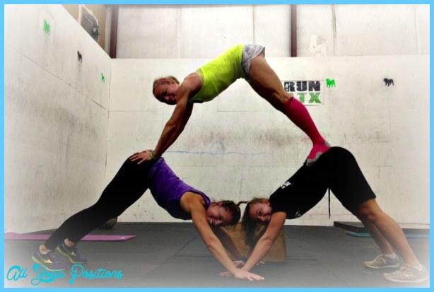 three people yoga moves