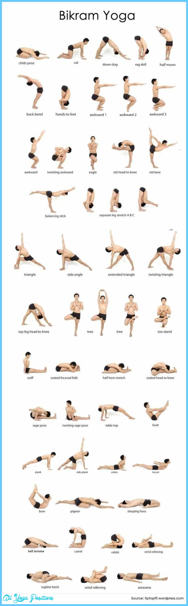 Bikram Yoga Poses Chart AllYogaPositions