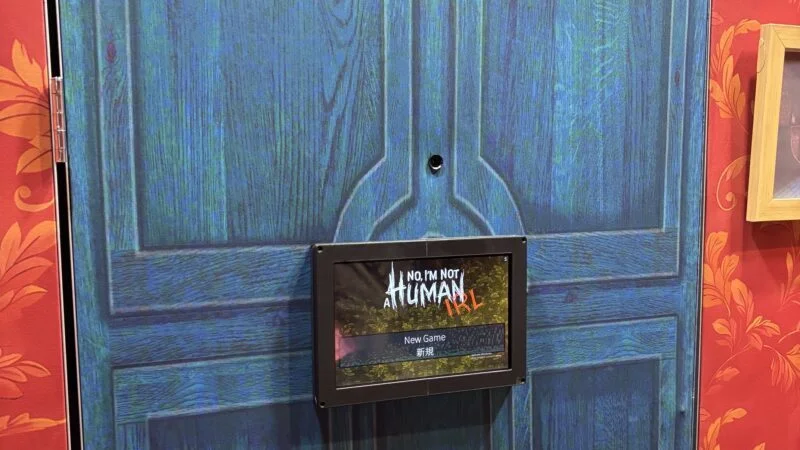 PAX West 2026: a blue door with a sign on that says "No, I