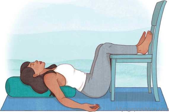 restorative yoga poses heart pose with a chair