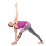 yoga practice beginners knees in trikonasana