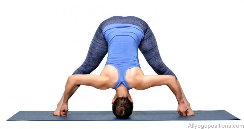 mastering the standing foot behind the head forward bend yoga pose 1