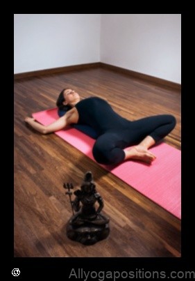 Reclining Bound Angle Pose yoga pose