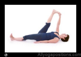 Reclining Hand-to-Big-Toe Pose yoga pose