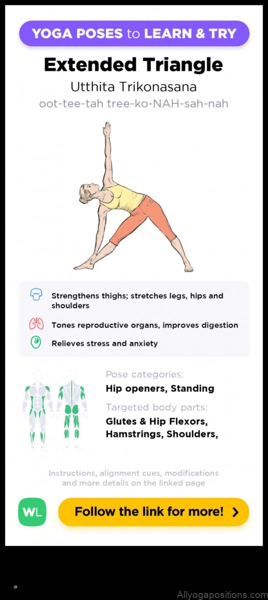 Extended Triangle Pose yoga pose